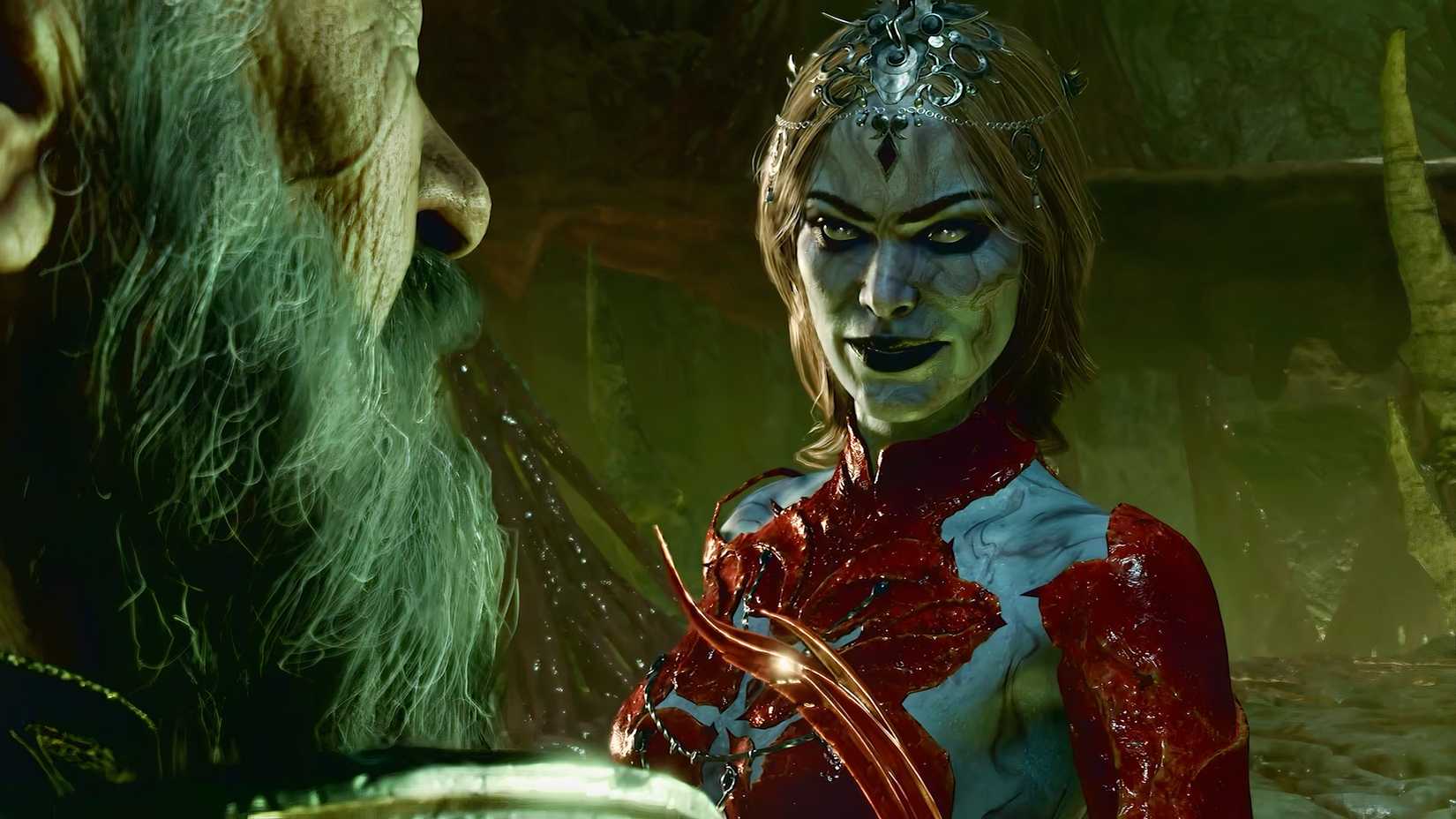 Baldur's Gate 3's orin the red looking menacing.