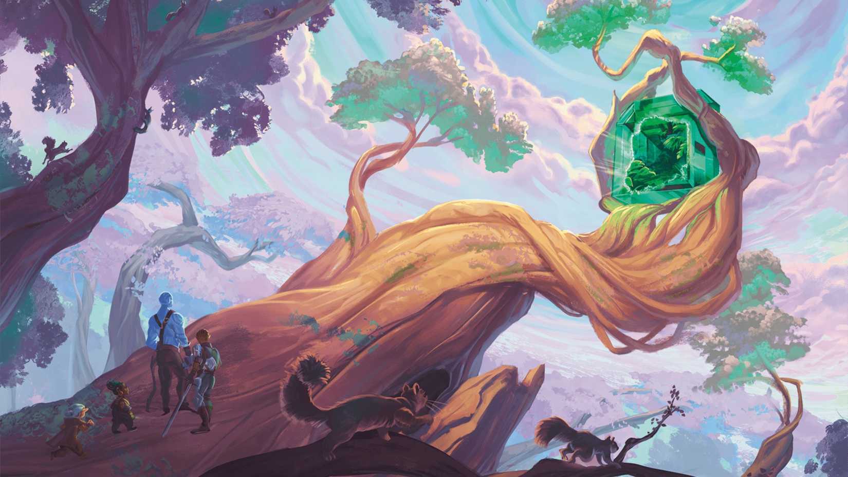 A Portal to a different plane on the trunk of a magical tree, from Dungeons & Dragons (D&D).