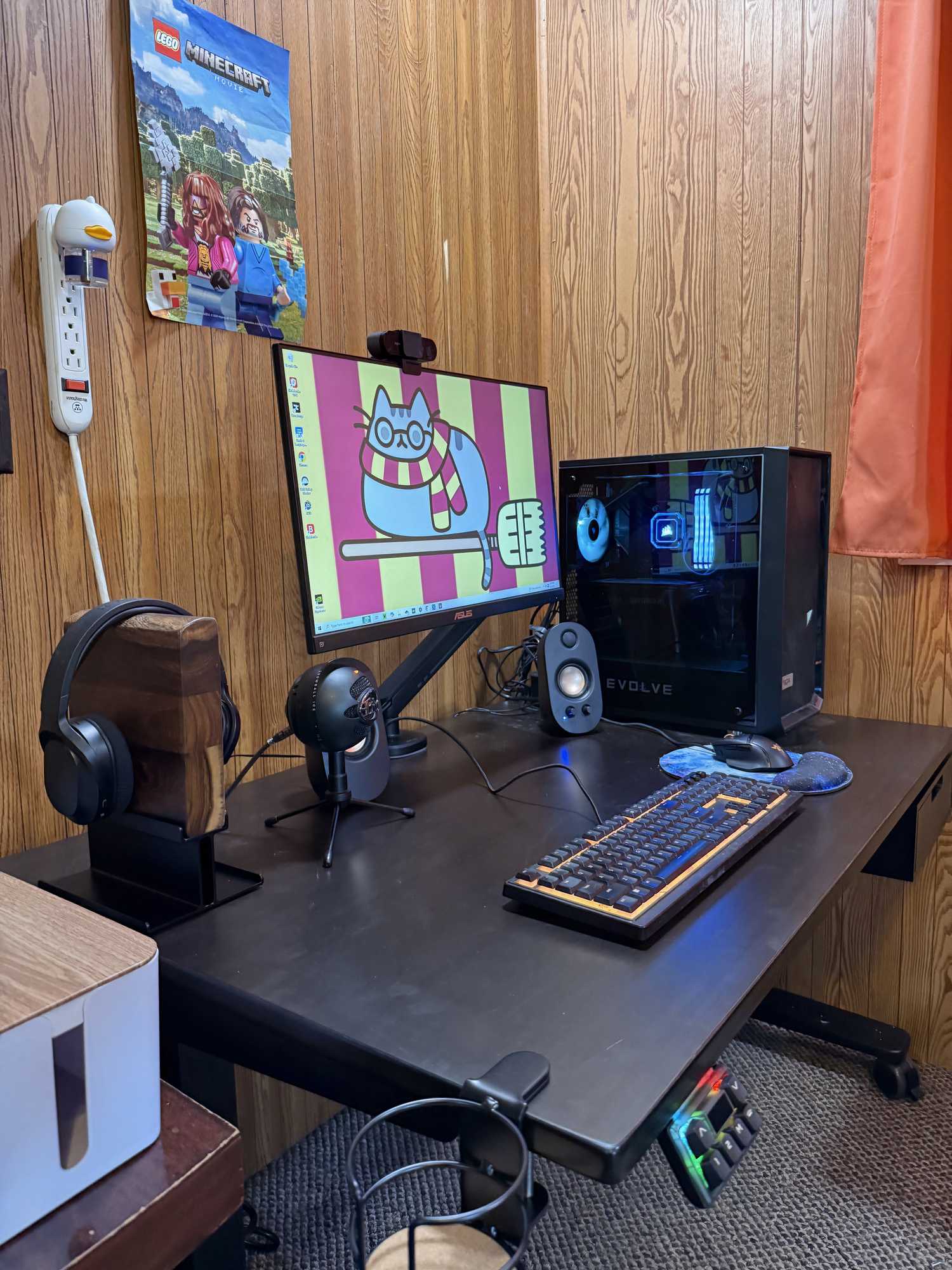 Black Bamboo Desktop for Uplift V3 Desk