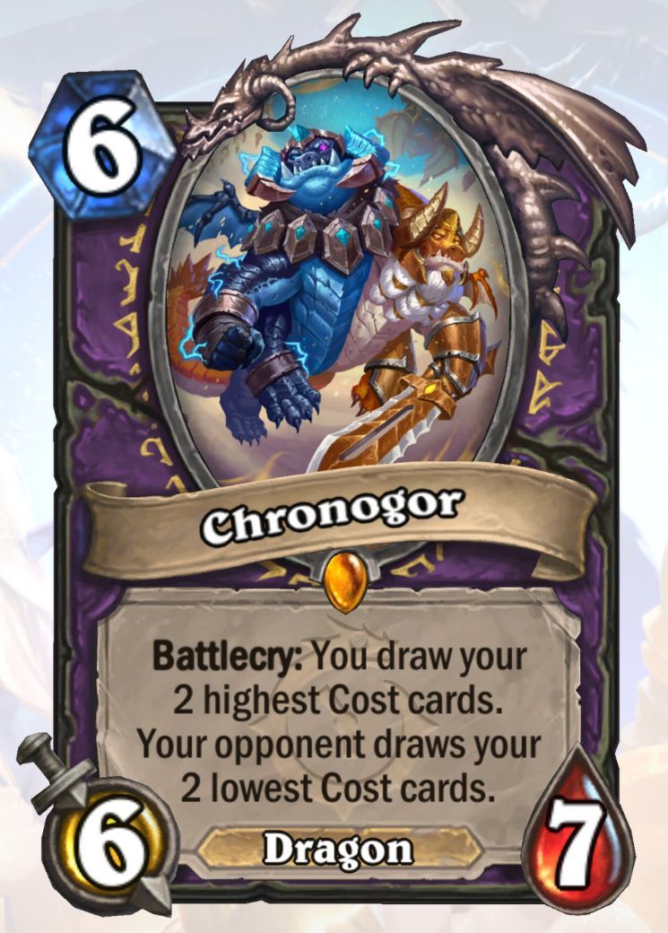 Chronogor, a nova carta lendária de Bruxo em Hearthstone.