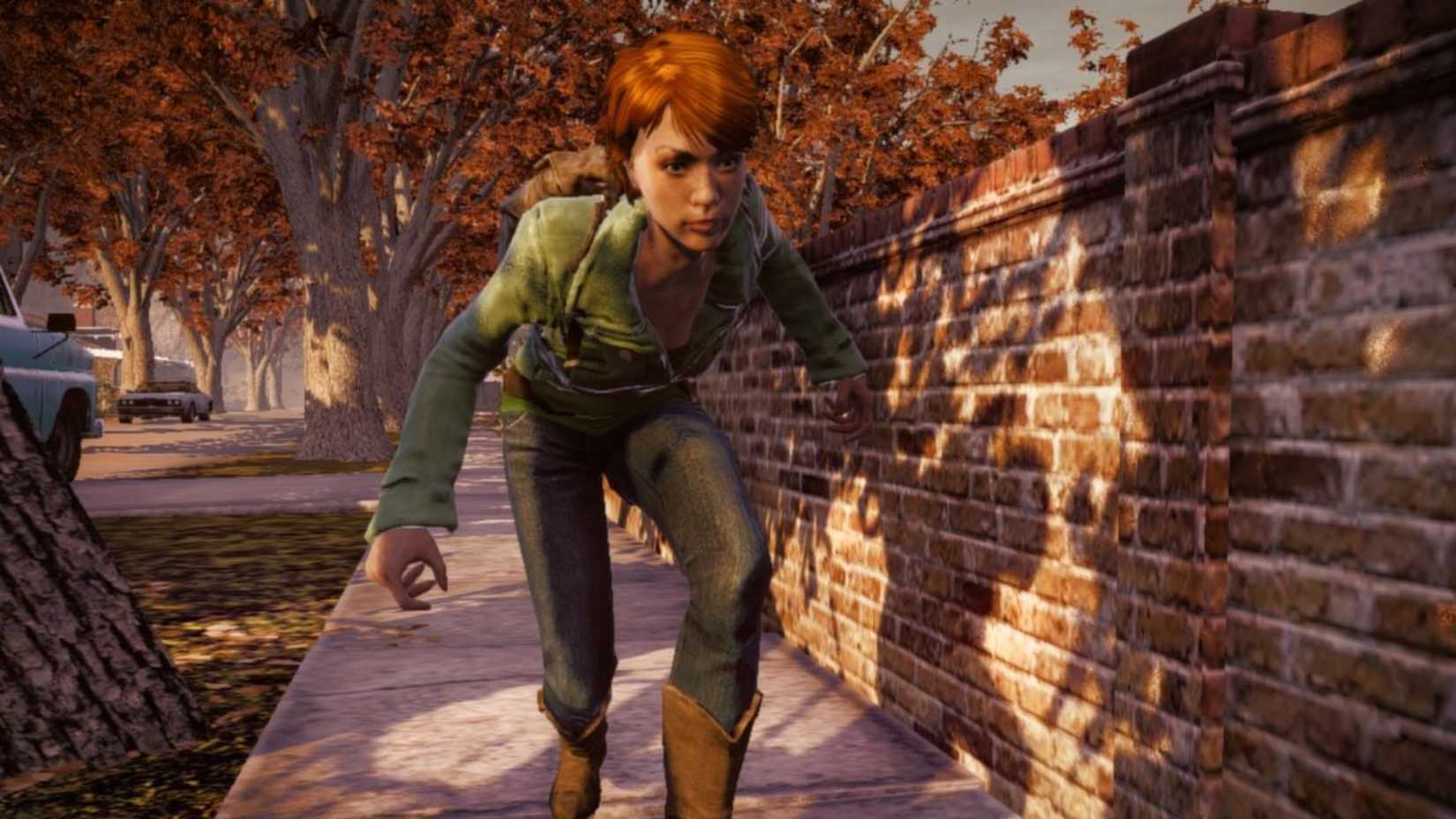 A female character crawling in State of Decay.