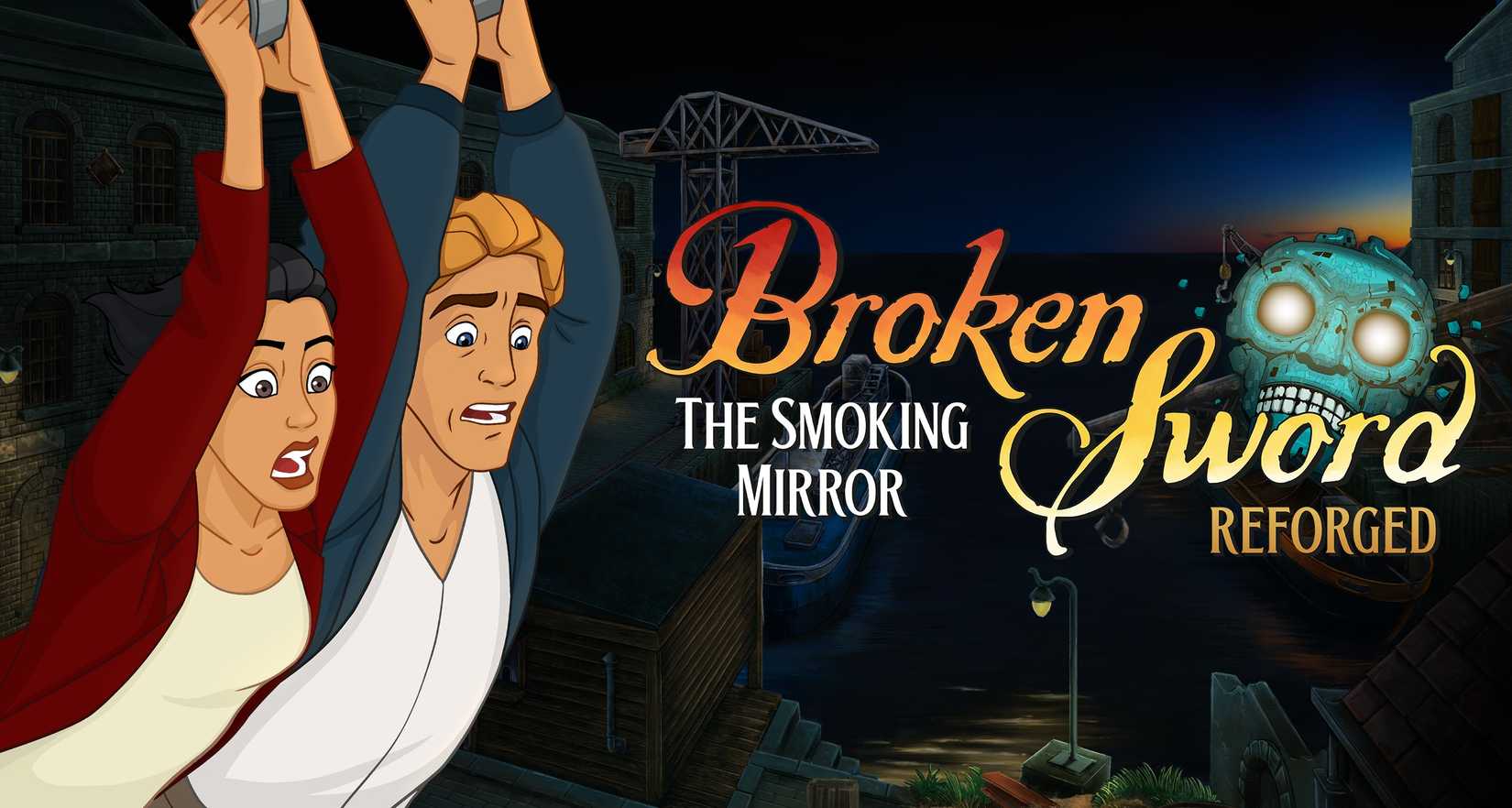George and Nico in the Broken Sword The Smoking Mirror Reforged key artwork.