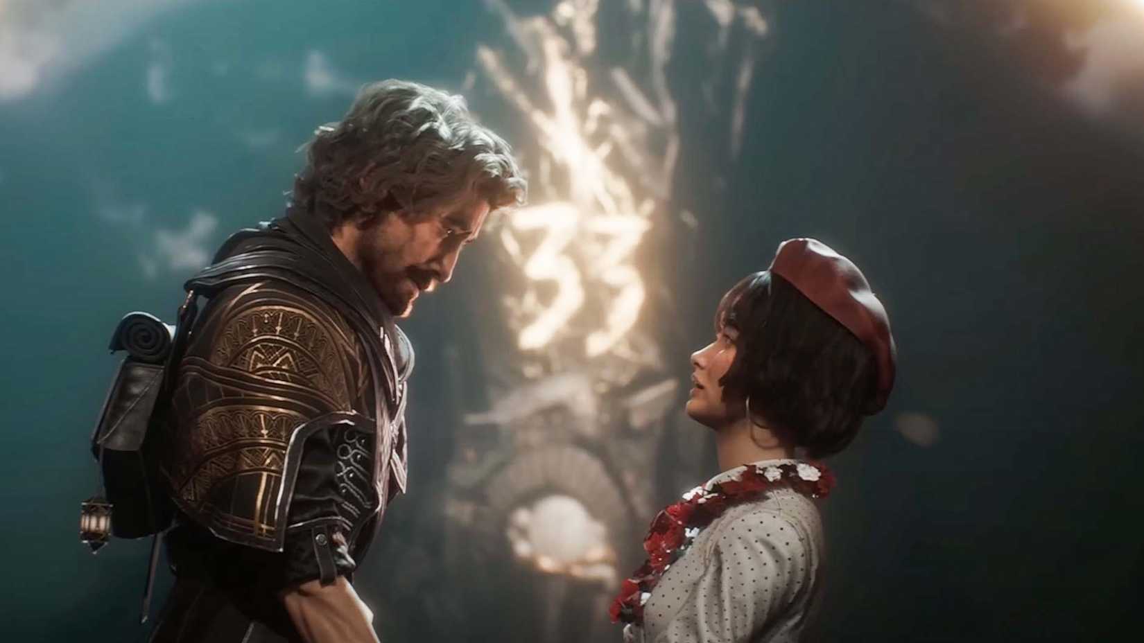 Gustave looking at Sophie in Clair Obscur Expedition 33.