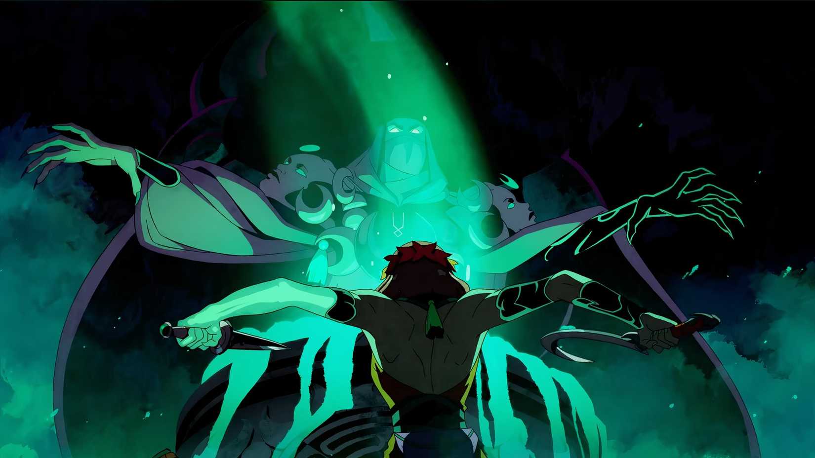 Melinoe and Hecate in Hades 2's launch trailer.