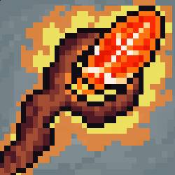 Megabonk Firestaff icon.