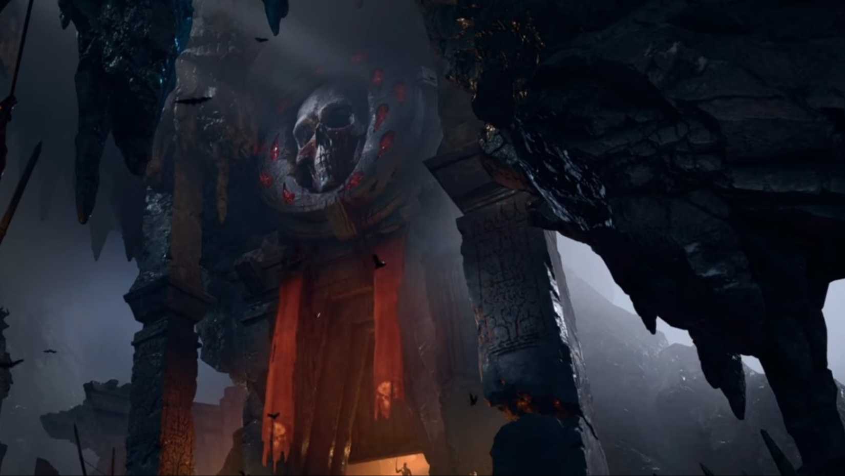 Baldur's Gate 3 opening sequence featuring the Temple of Bhaal.