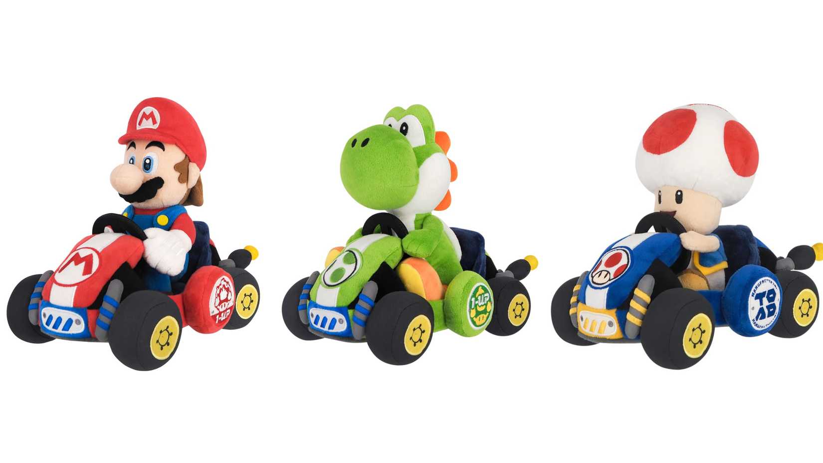 Mario Yoshi and Toad Mario Cartworld Flush.