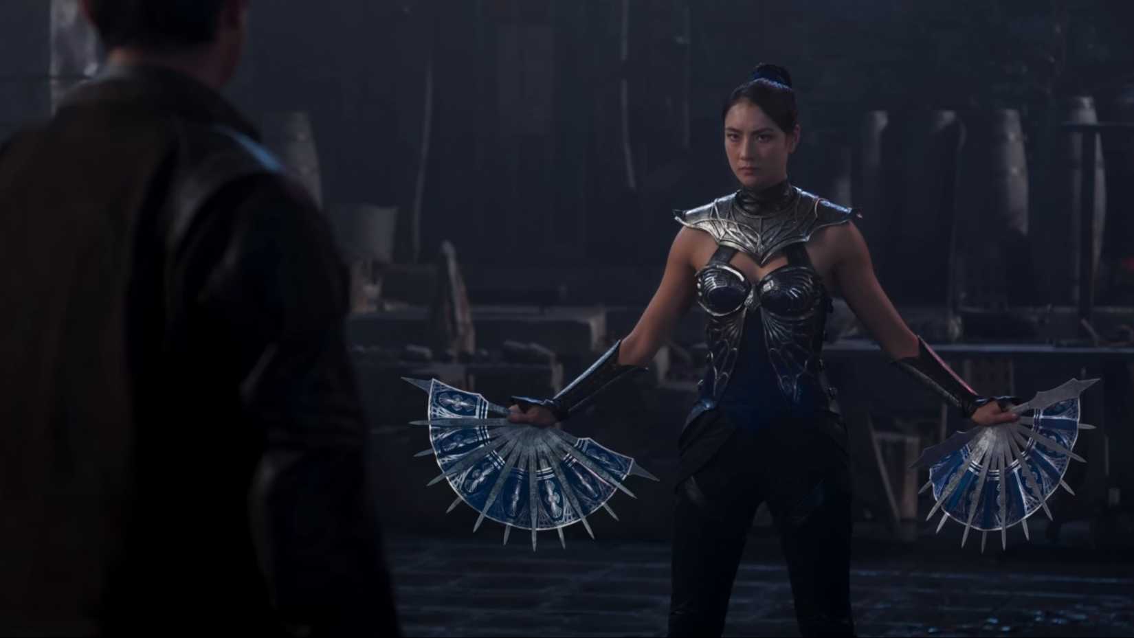 Kitana developed her fans as she faced Johnny Cage in Mortal Kombat 2.