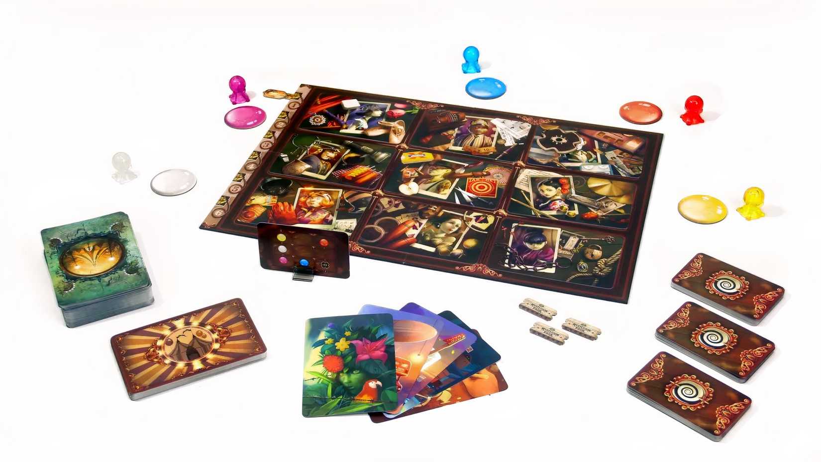 Mysterium Park board game setup and ready to play.