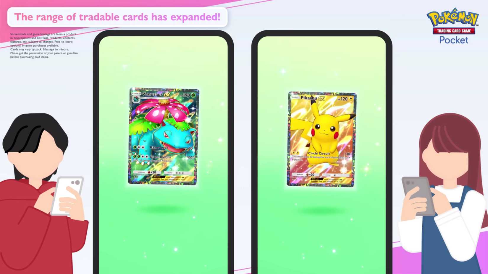 Business card players in Pokemon TCG Pocket.