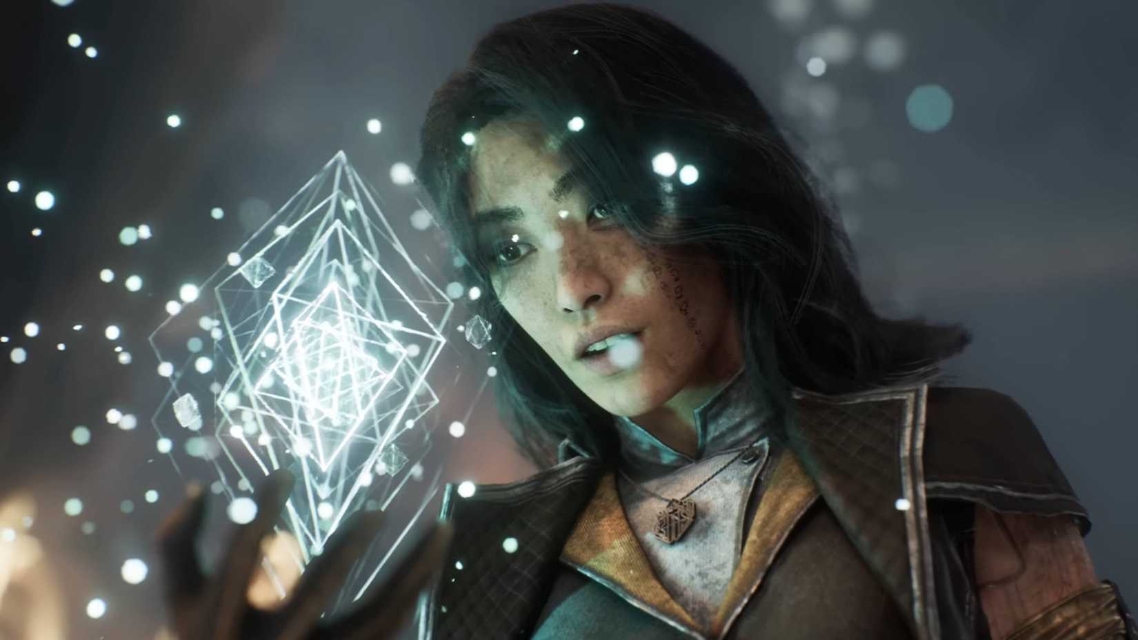 Lune looking at a journal in Clair Obscur Expedition 33.