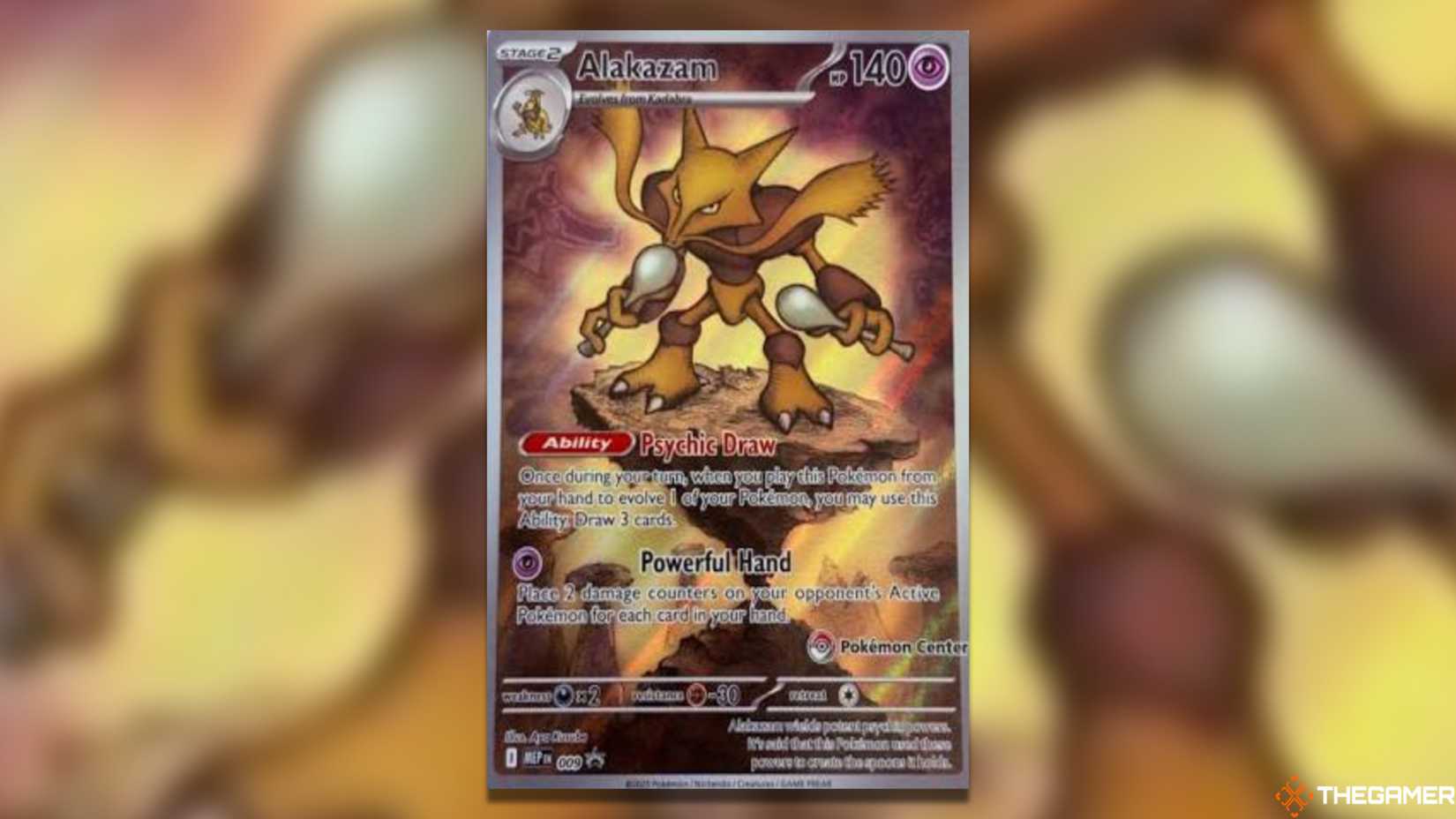 Mega Evolution Promotion Alakazam Pokemon Center Pokemon TCG Exclusive.