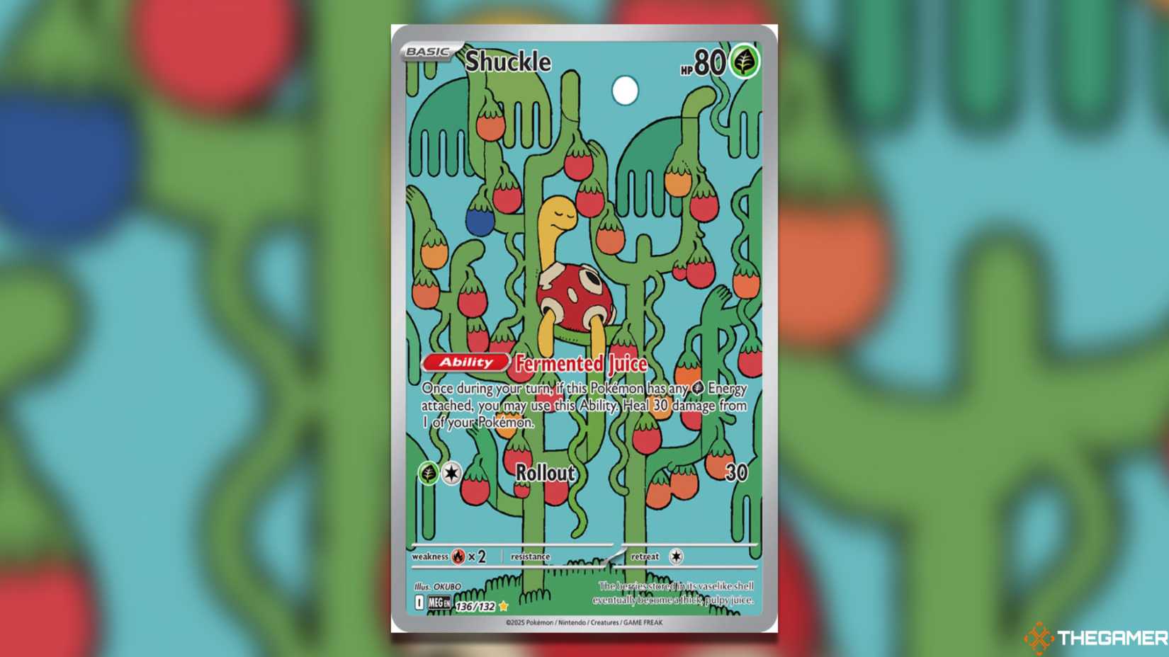 The best Mega Evolution illustration is the rare Shuckle in the Pokemon TCG.