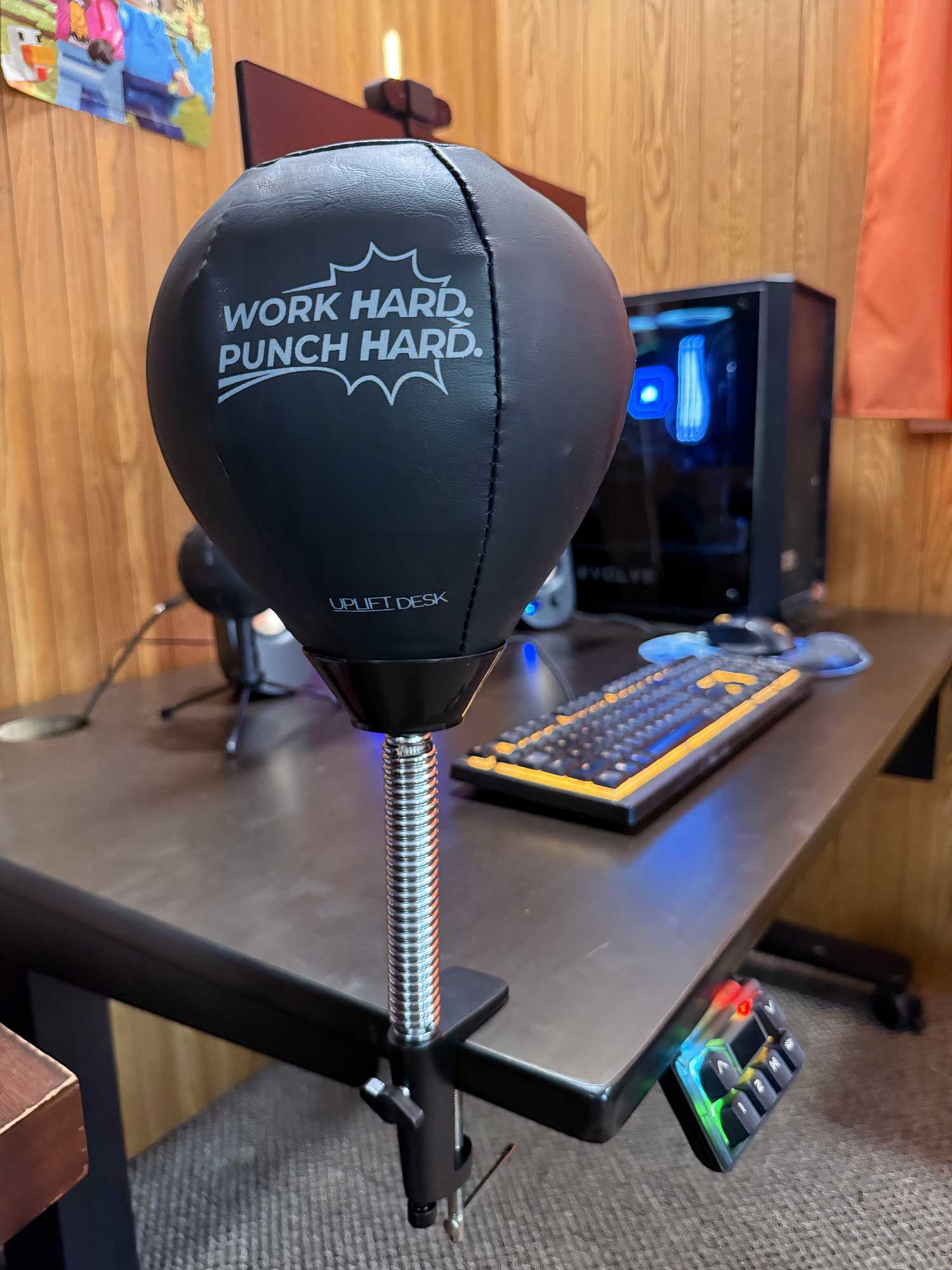Punching Bag Attachment For Uplift Desk V3