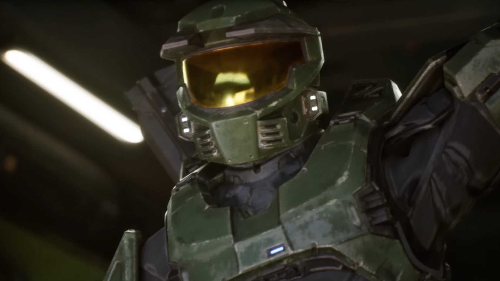 Master Chief looking out of a Pelican in Halo: Campaign Evolved.