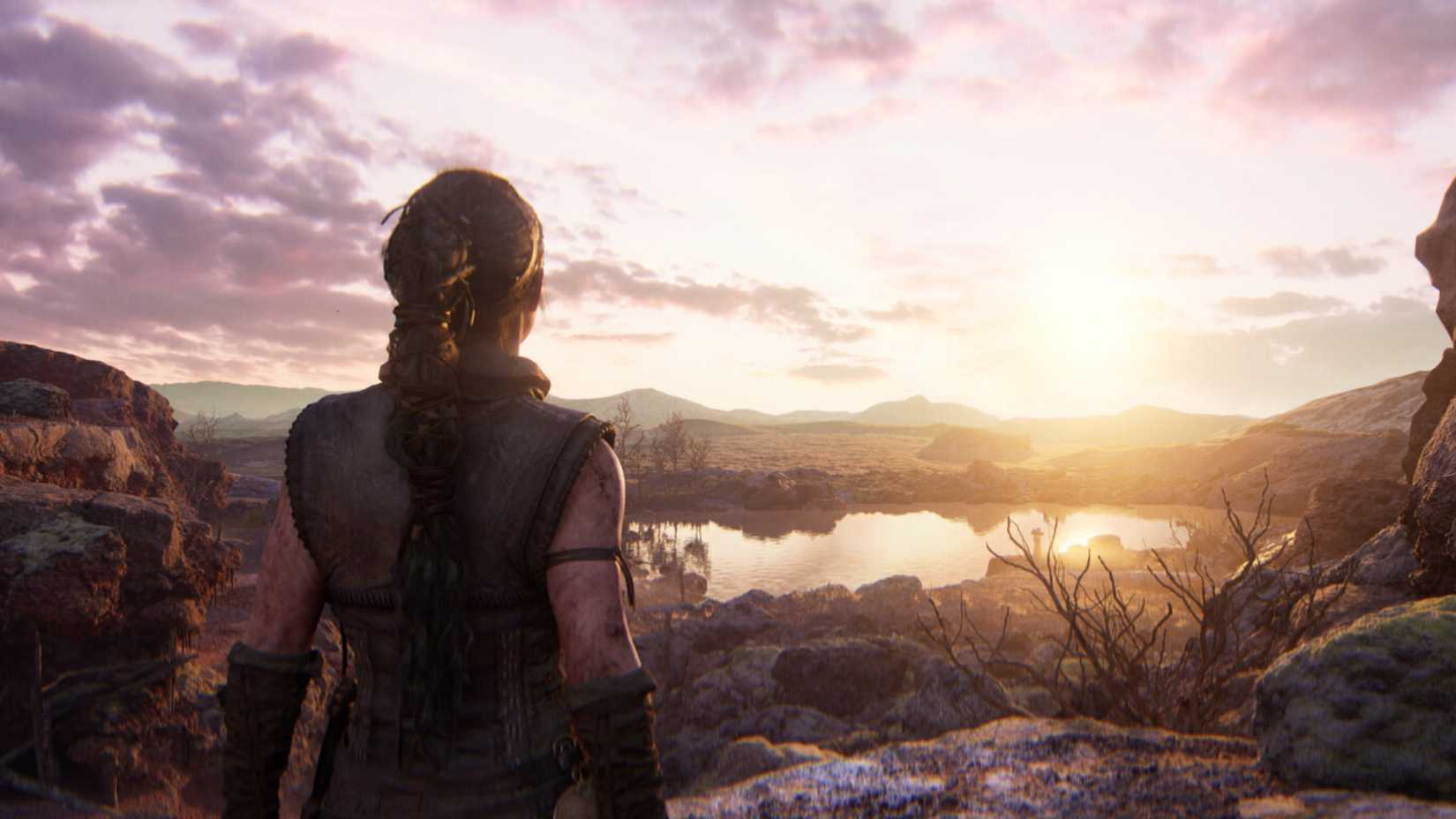 Watching the sunset in Senua's Saga Hellblade 2.