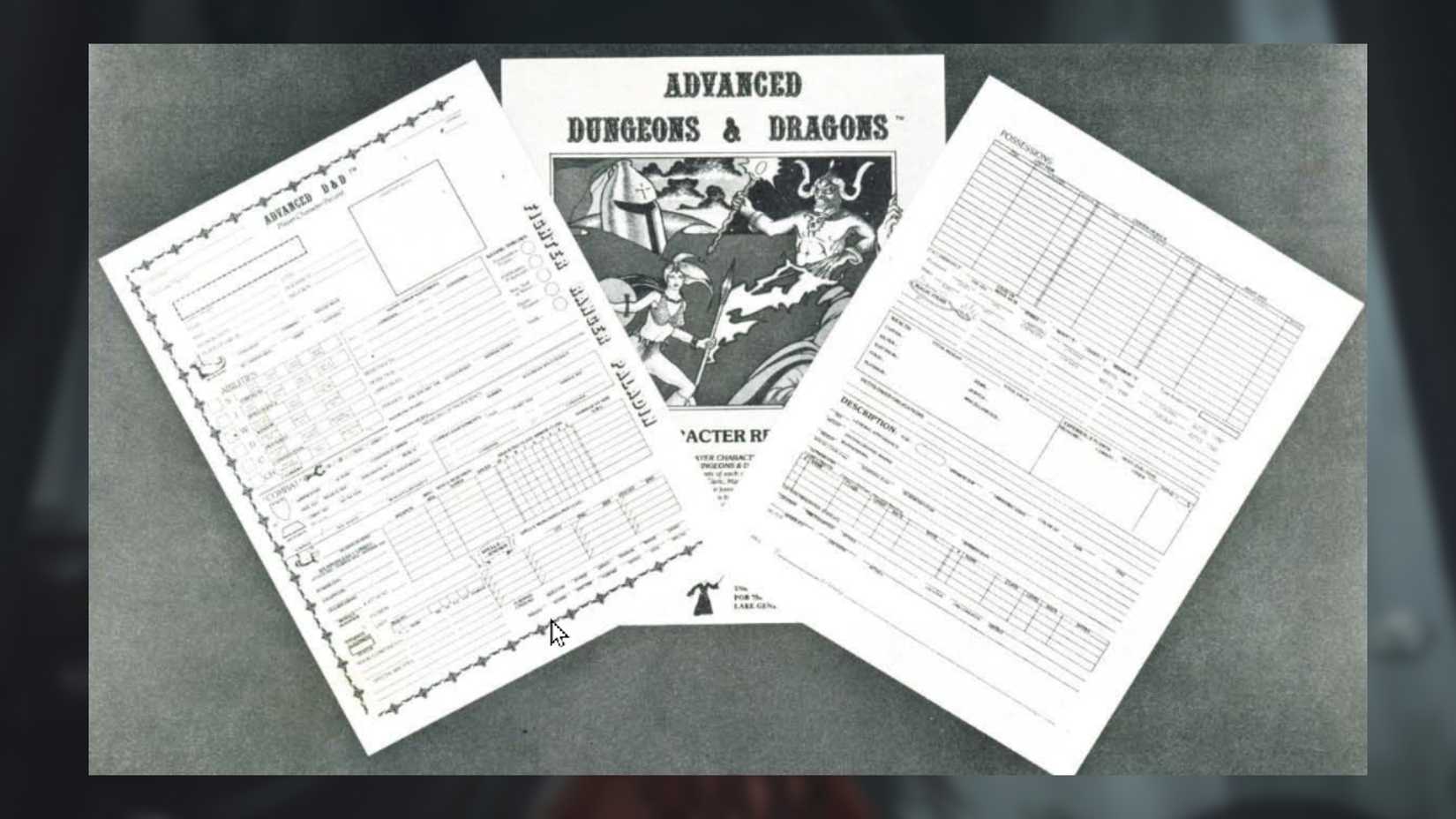 The character sheet of each edition of D&D, best placed - Fyuu