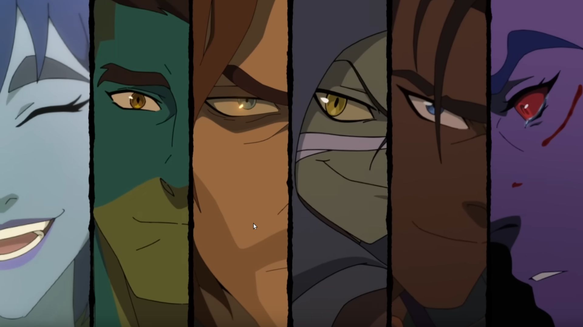 Elenco principal de The Mighty Nein em arte promocional.