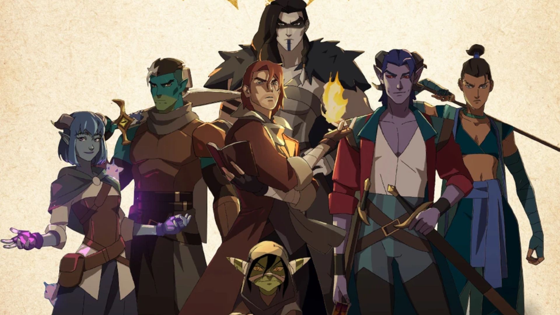 The Mighty Nein Promotional Art, showing every main character.