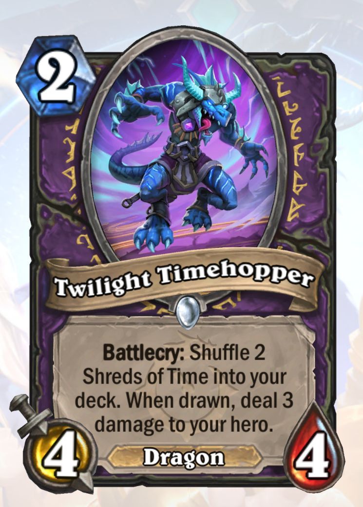 Twilight Timehopper, nova carta de Bruxo em Hearthstone.