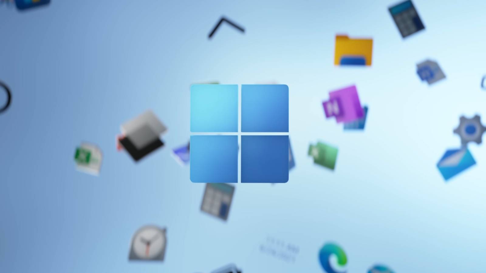 A windows logo on a background full of other microsoft products