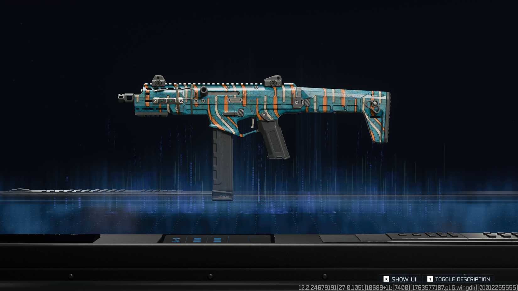 A look at the Aqua Weapon Prestige Camouflage on the Ryden 45K in Call of Duty: Black Ops 7.