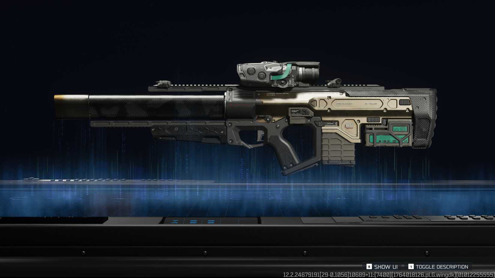 A look at the XR-3 ION Sniper Rifle with no attachments or camouflages equipped in Call of Duty: Black Ops 7.
