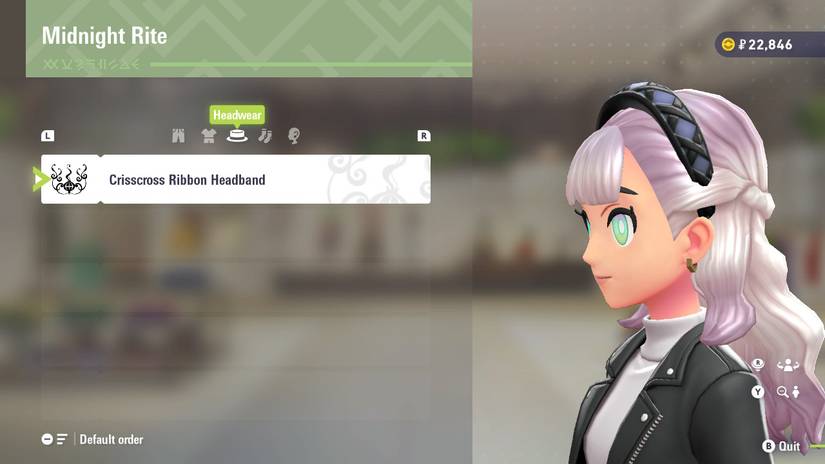 Crisscross Ribbon Headband at Midnight Rite in Pokemon Legends: Z-A.