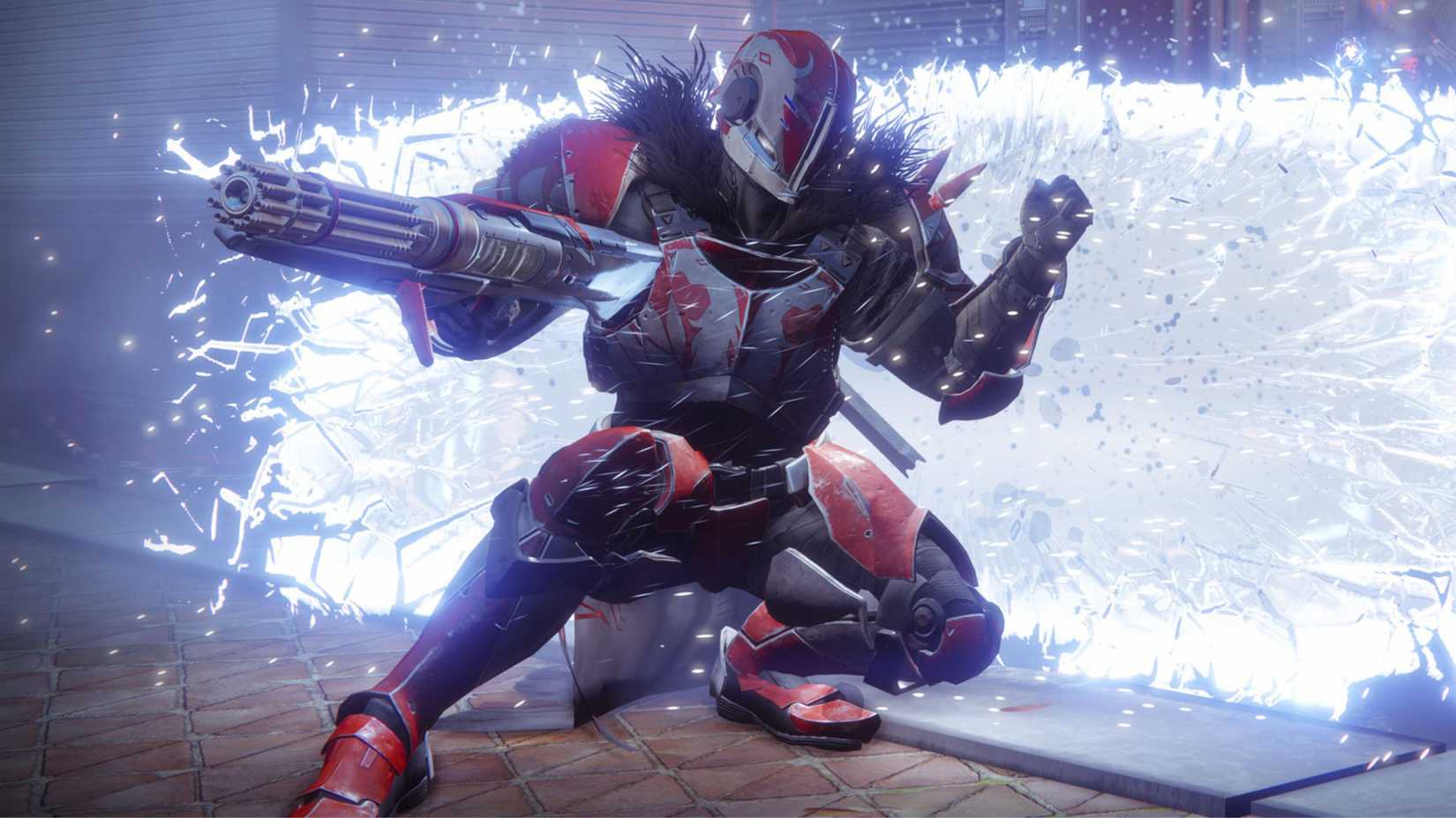 A character summoning an ice wall in Destiny 2.