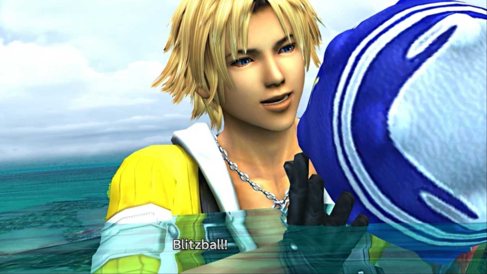 Tidus picked up Blitzball and shouted 'Blitzball!' in Final Fantasy 10.