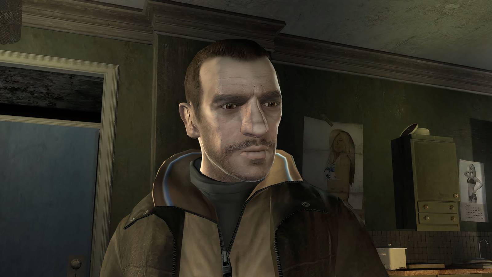 Niko Bellic in the intro to Grand Theft Auto 4.
