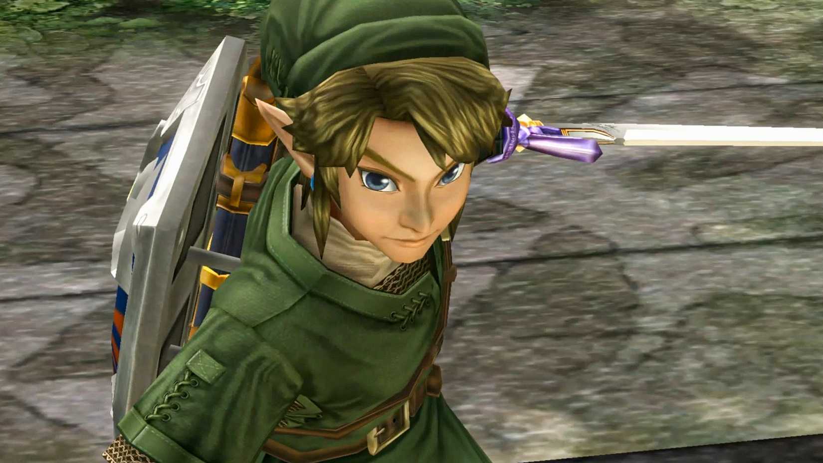 Link prepares the Master Sword in Twilight Princess.