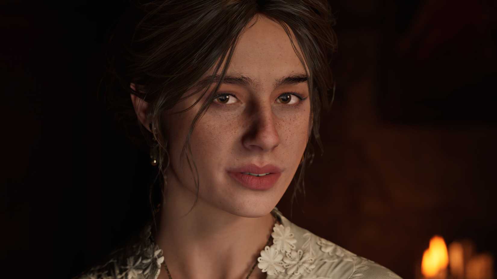Mafia: Isabella from the Old Country is staring at the camera.