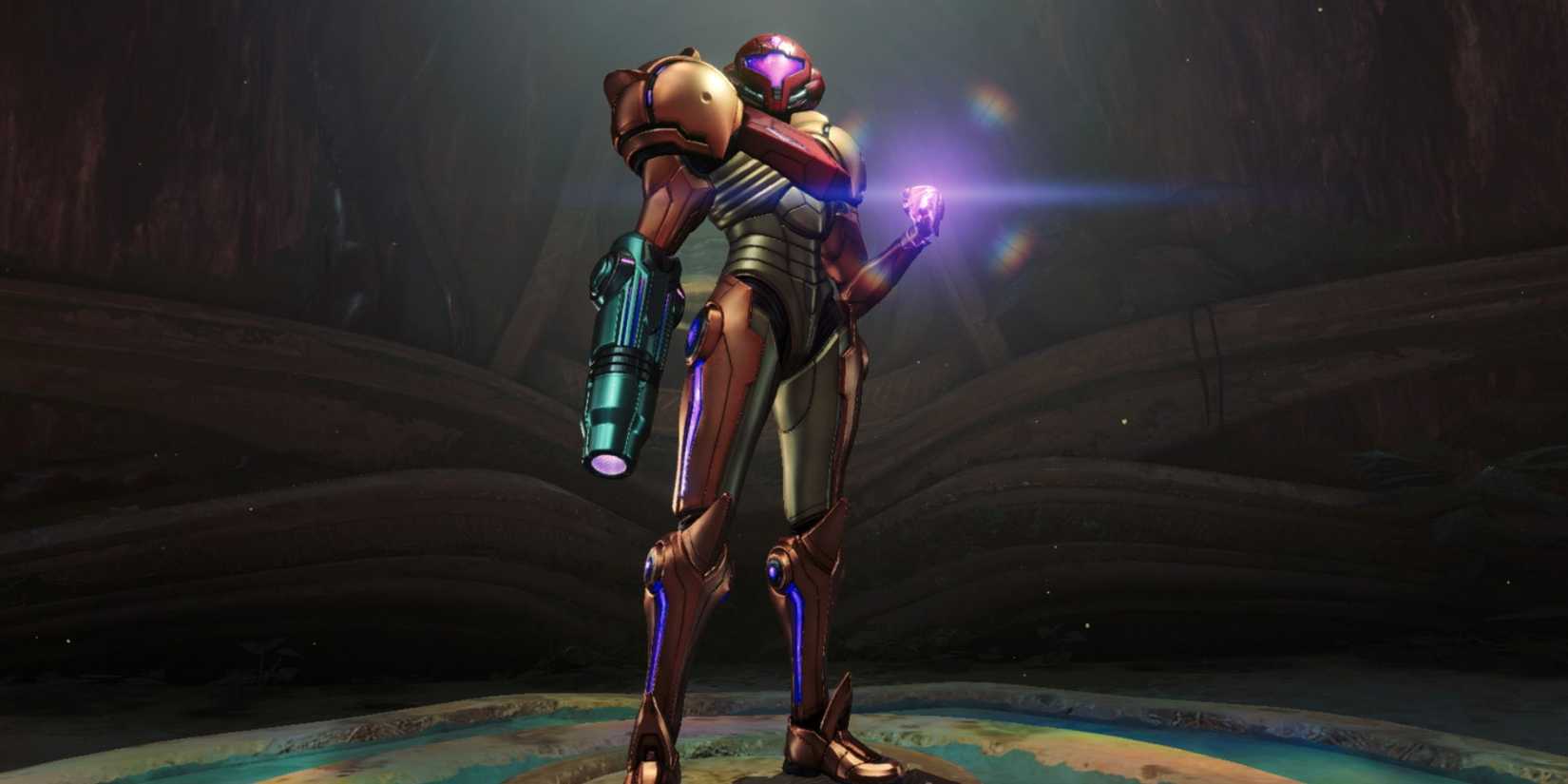 Samus posing in Metroid Prime 4: Beyond.