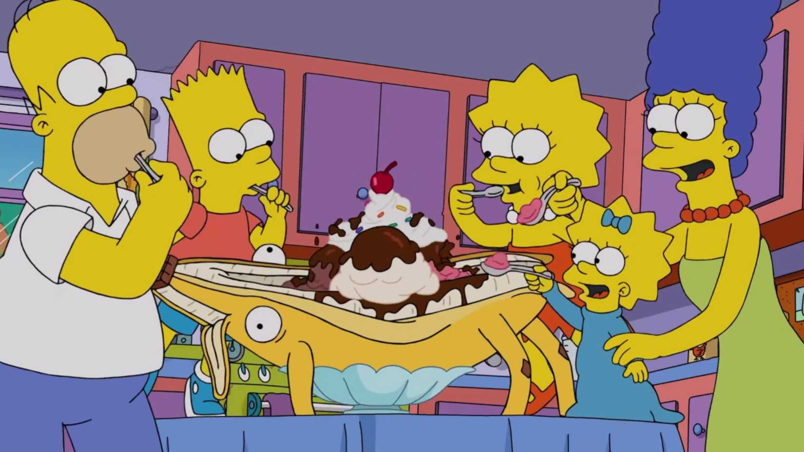 The Simpsons Literally Eat Fortnite's Peely Alive In Latest Episode Of ...