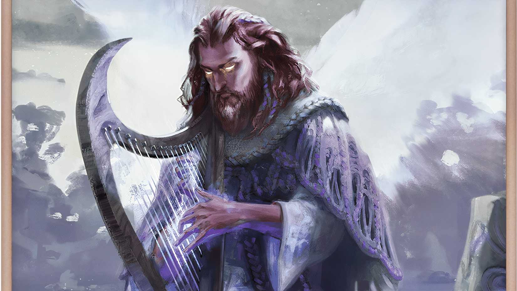 College of the Moon Bard plays an instrument from DND Heroes of Faerun. 