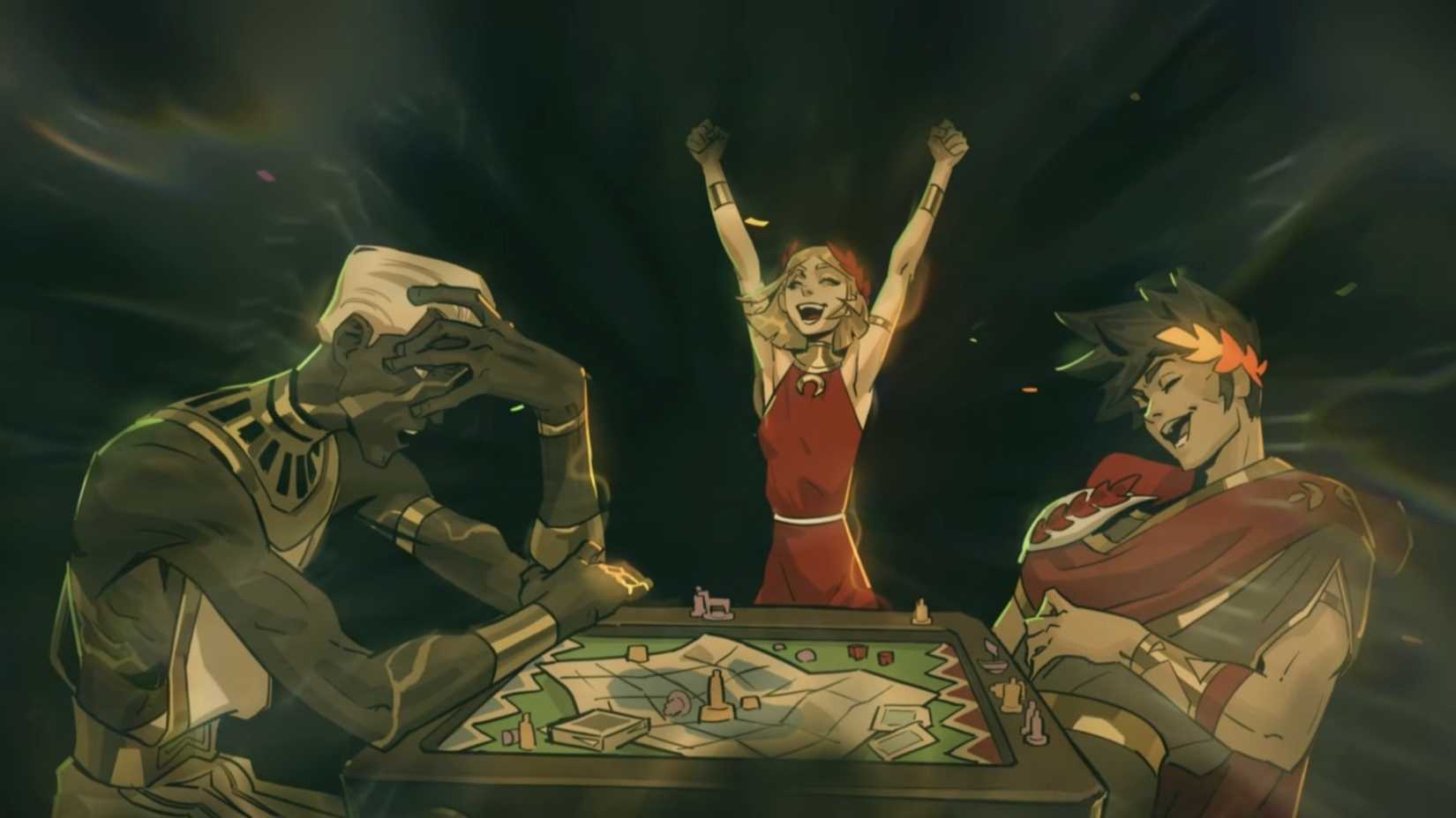 Melino wins a match against Zagreus and Chronos in Hades 2. 