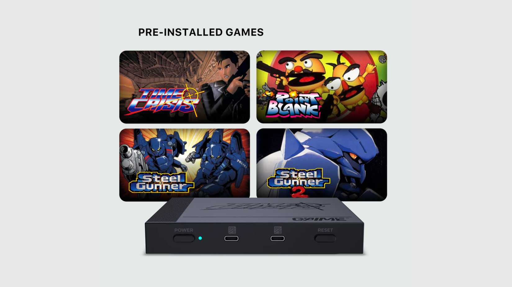 time crisis point blank steel gunner and steel gunner 2 tiles behind a gaime