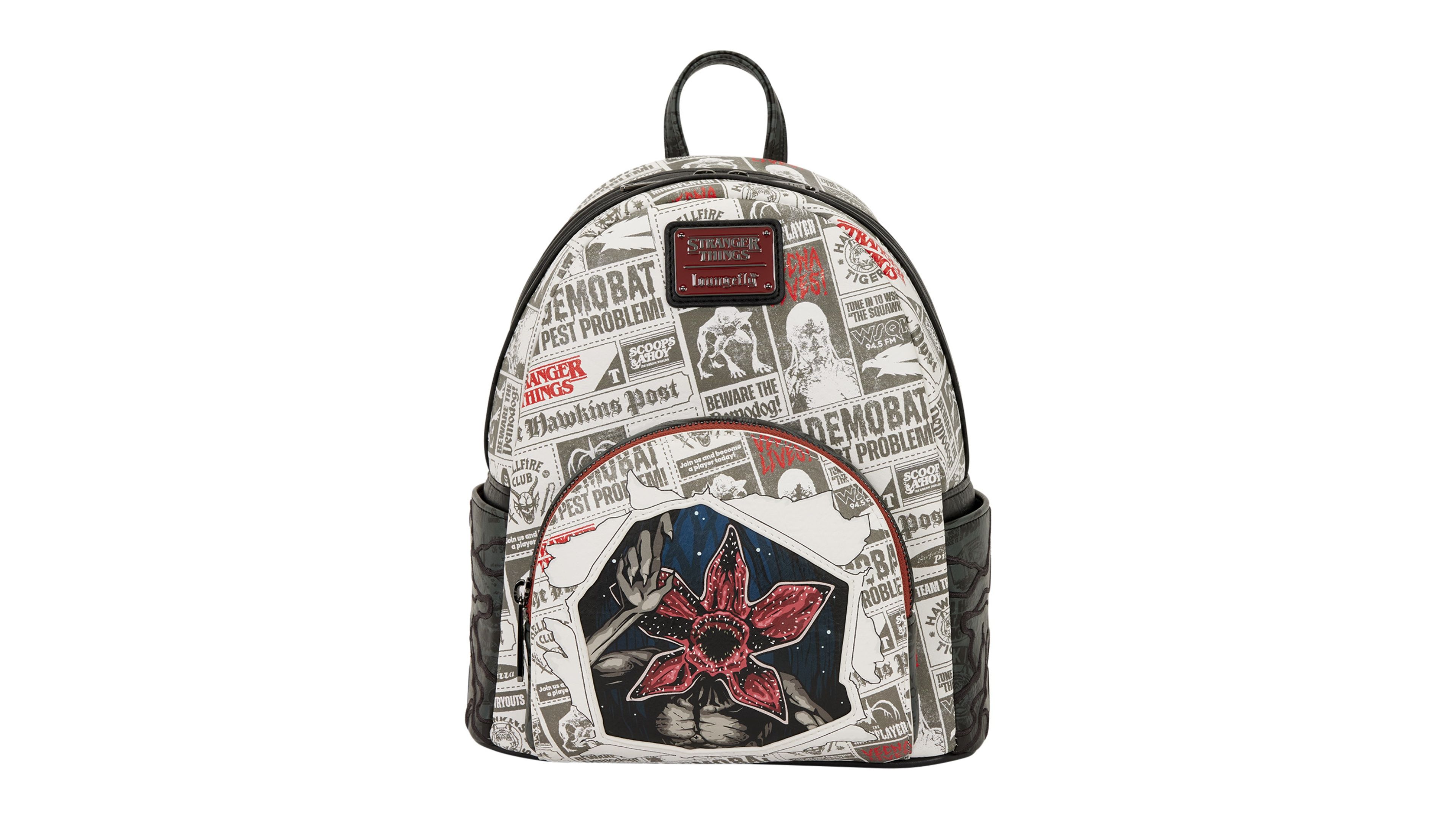 Mochila Loungefly inspirada em Stranger Things com o Demogorgon.