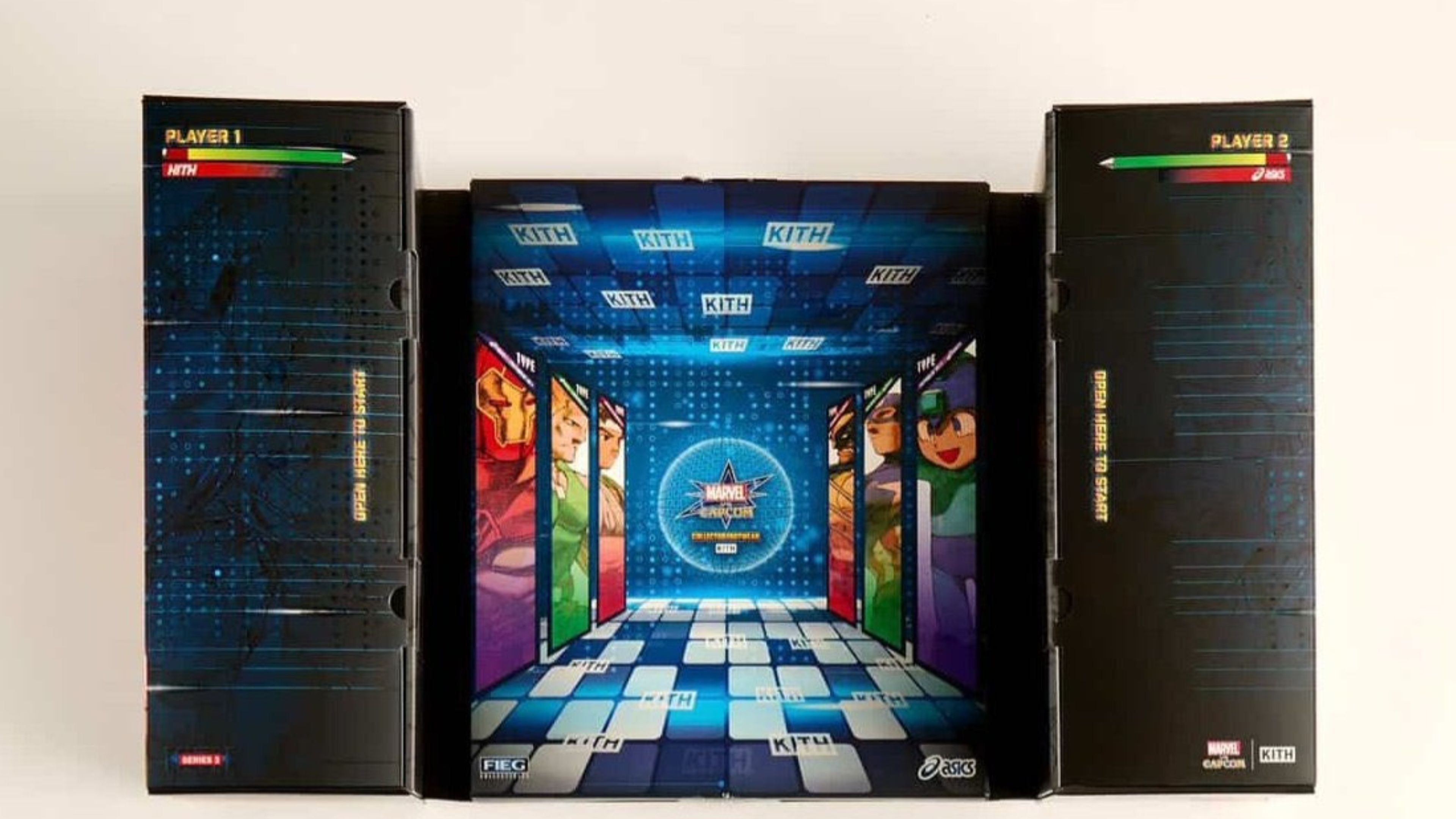 Gabinete Arcade1Up de Marvel vs. Capcom com arte Kith.