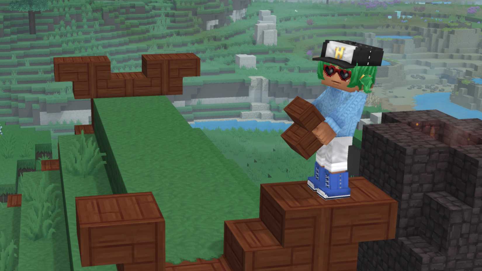 hytal character building with blocks.