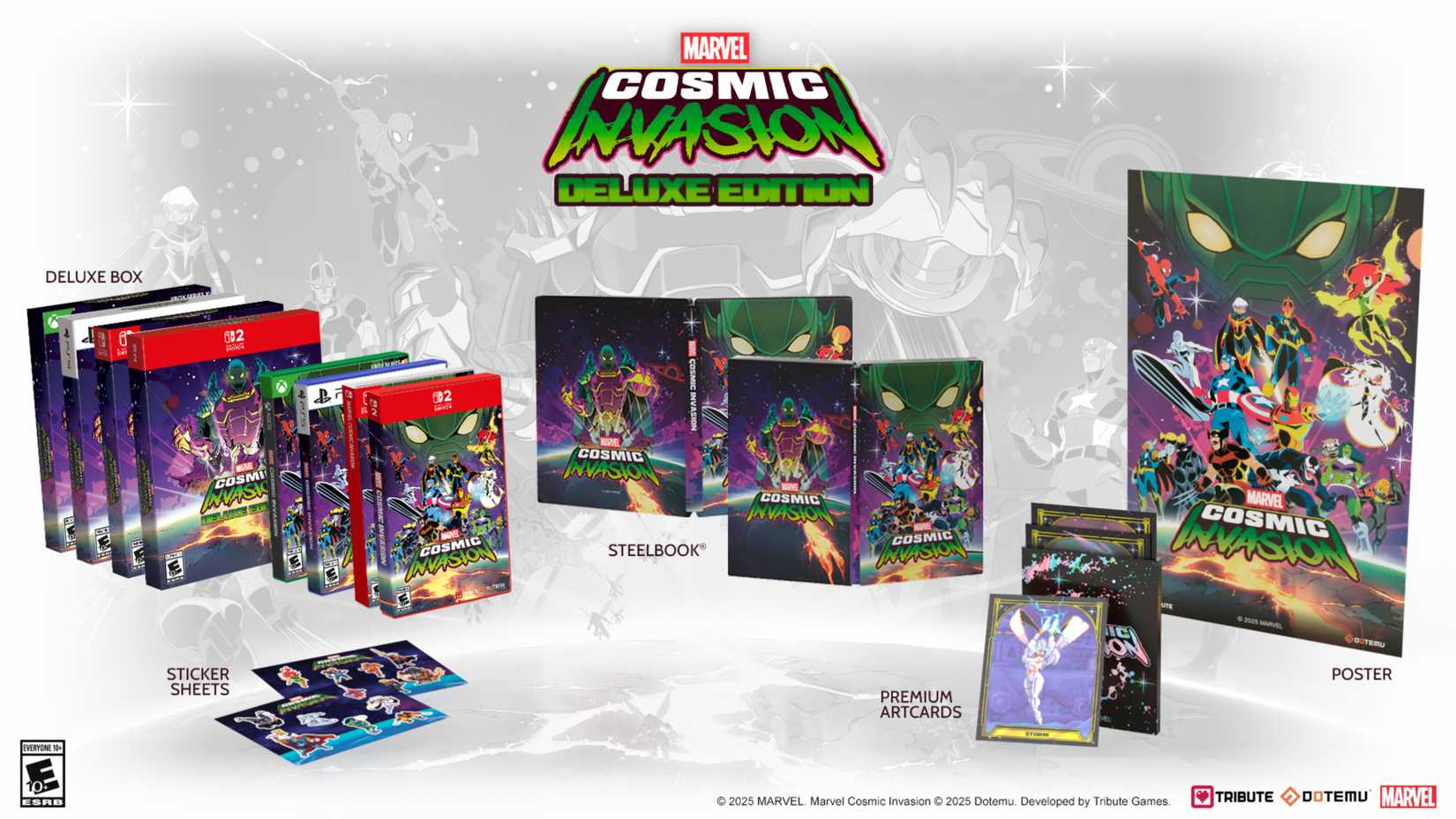 everything included in marvel cosmic invasion's deluxe edition.
