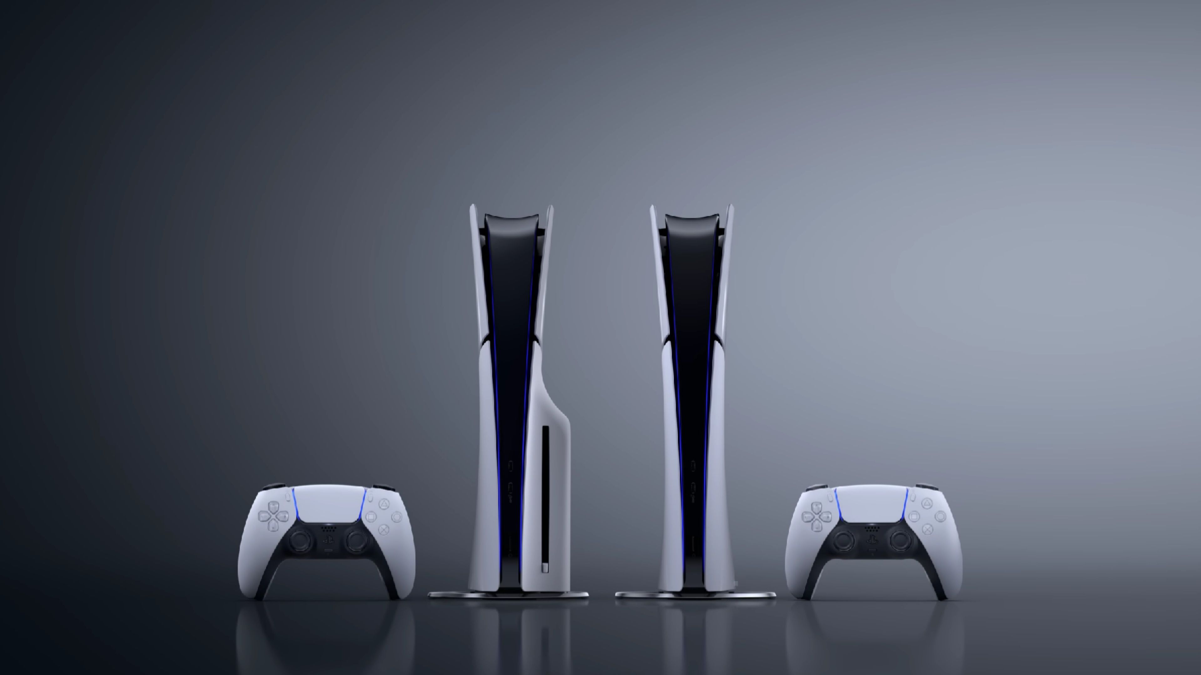 playstation 5 consoles with dualsense controllers.