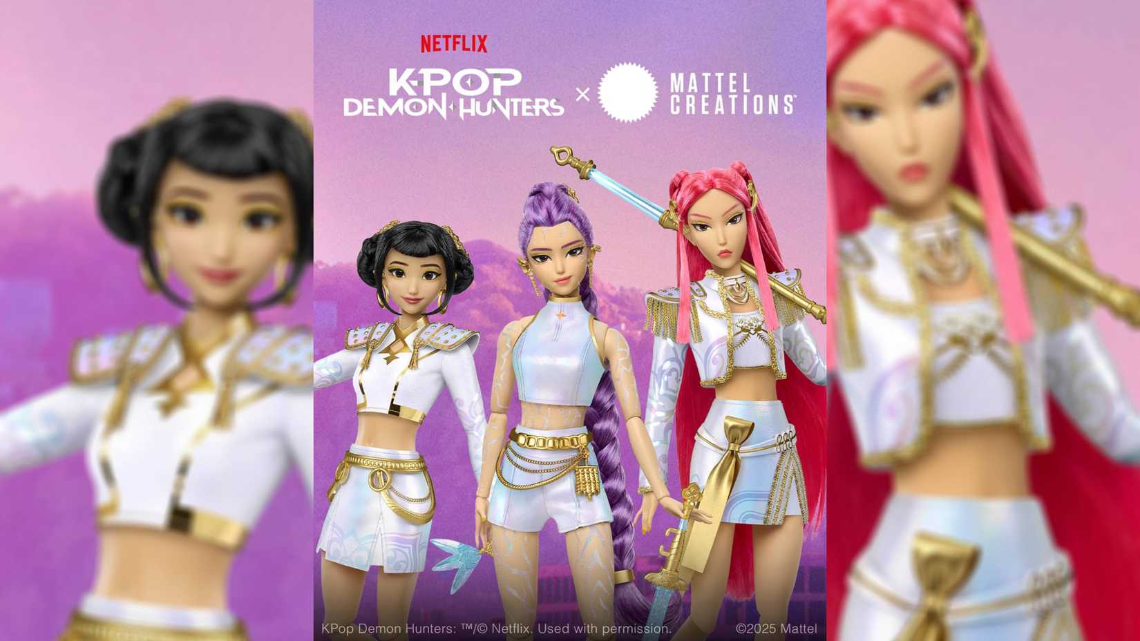 Kpop恶魔猎人美泰创造玩偶。