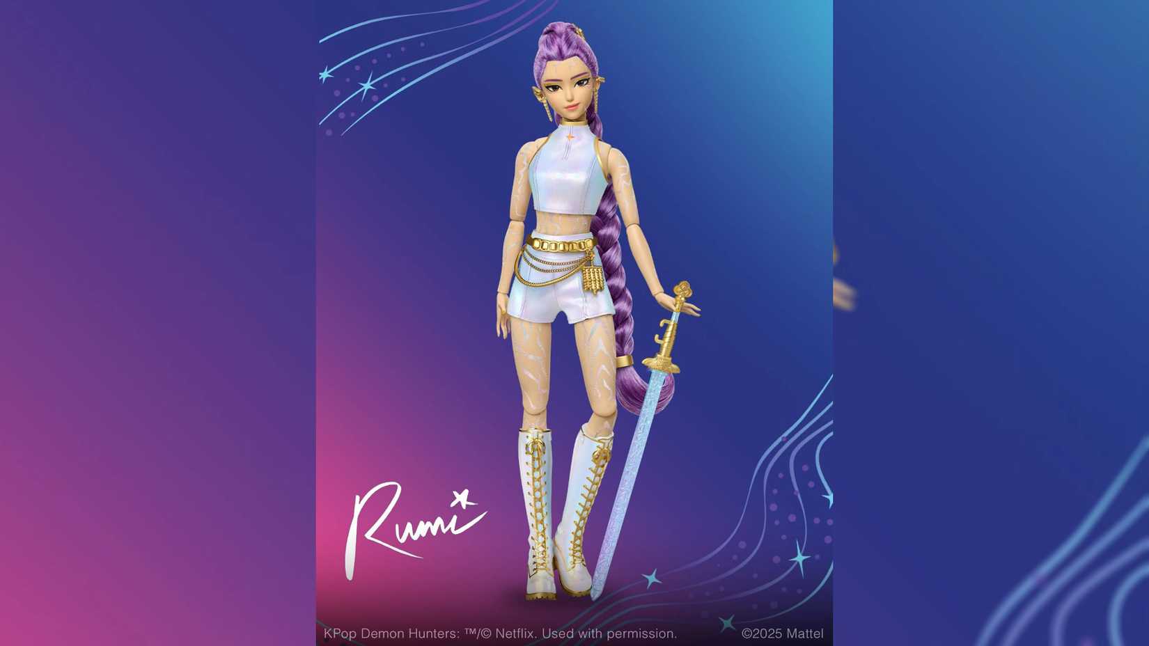 Kpop 恶魔猎人 Rumi Mattel 创意玩偶。