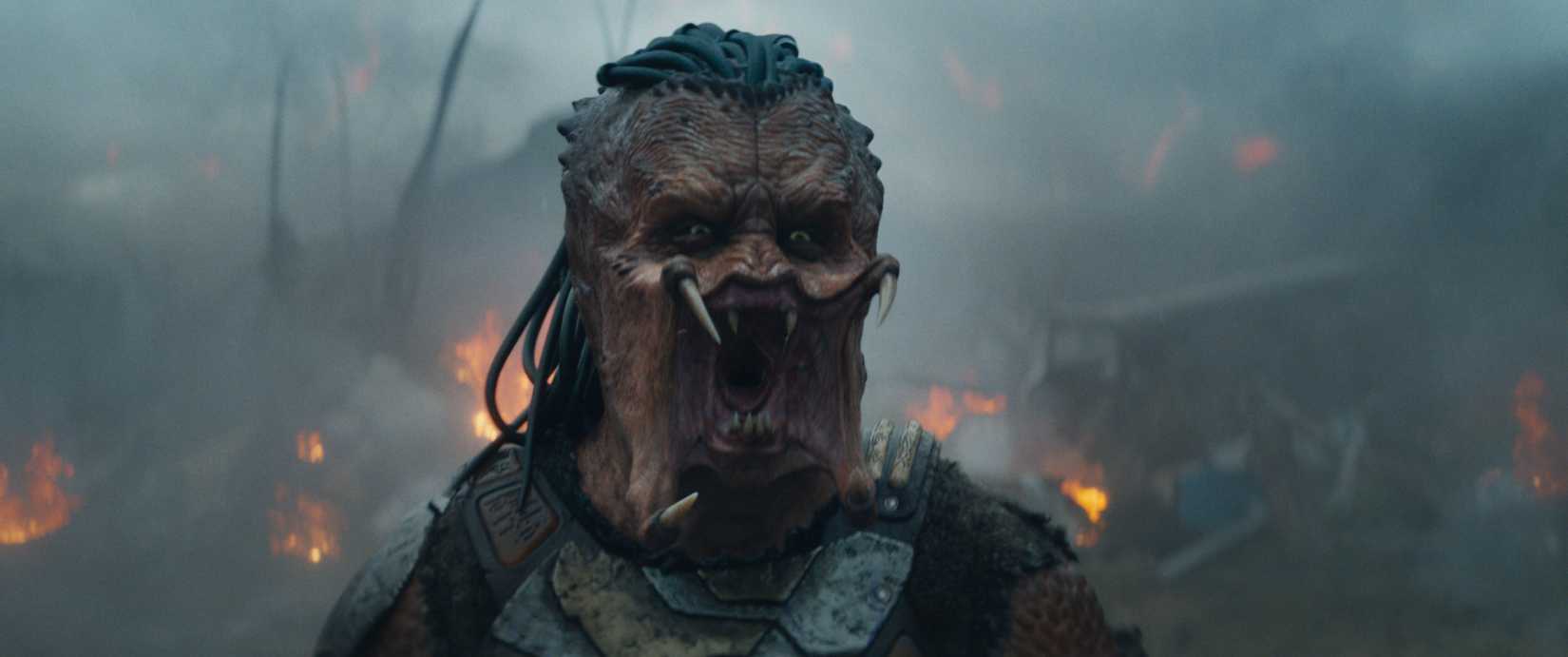 The main characters make an annoyed face in Predator: Badlands. 