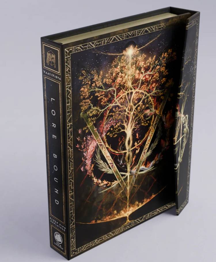 Lore Bound: Elden Ring Explained Deluxe Edition with Elden Ring artwork on cover.