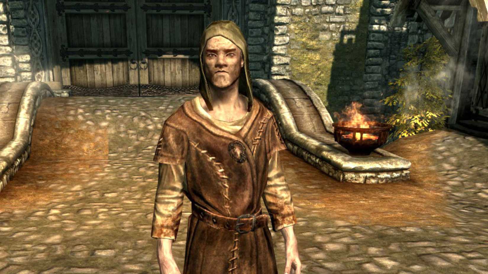 A courier from Skyrim standing around.