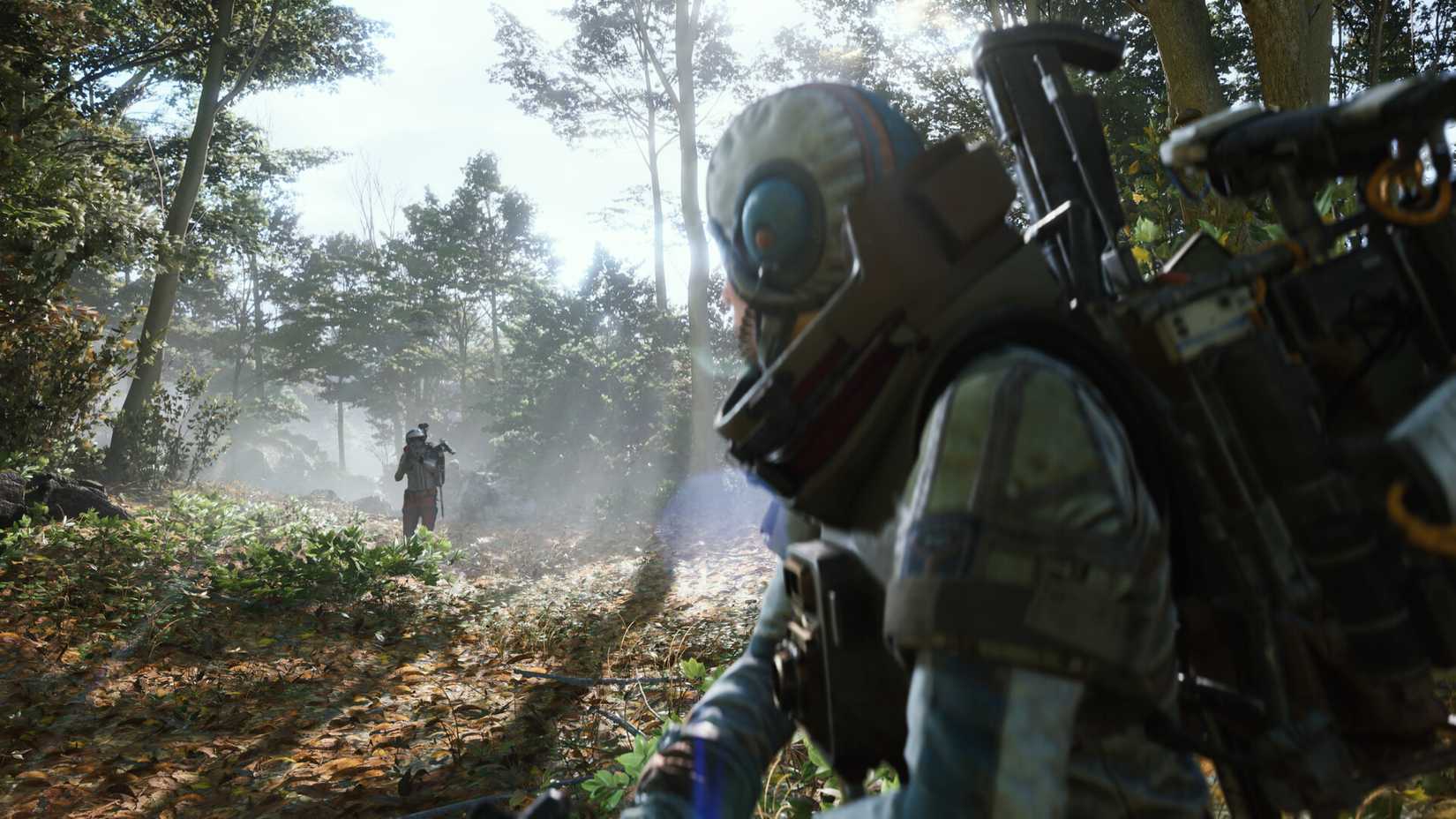 Encountering another potentially hostile player in Arc Raiders.