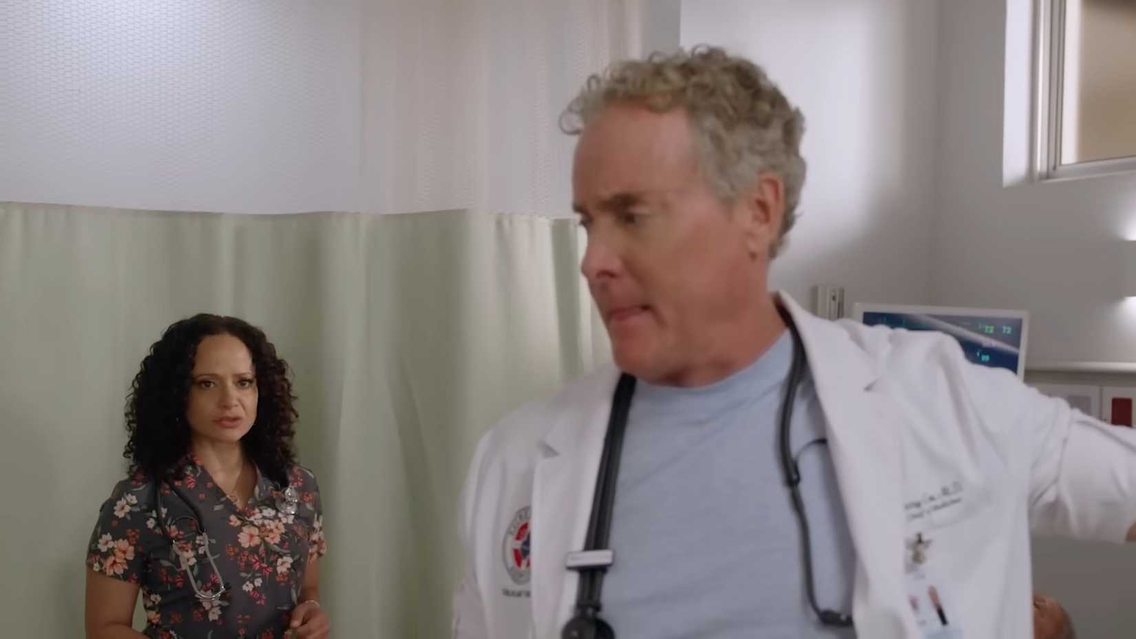 Doctor Cox and Carla in the Scrubs Revival Trailer.